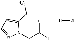 (1-(2,2-二氟乙基)-1H-吡唑-5-基)甲胺盐酸盐 结构式